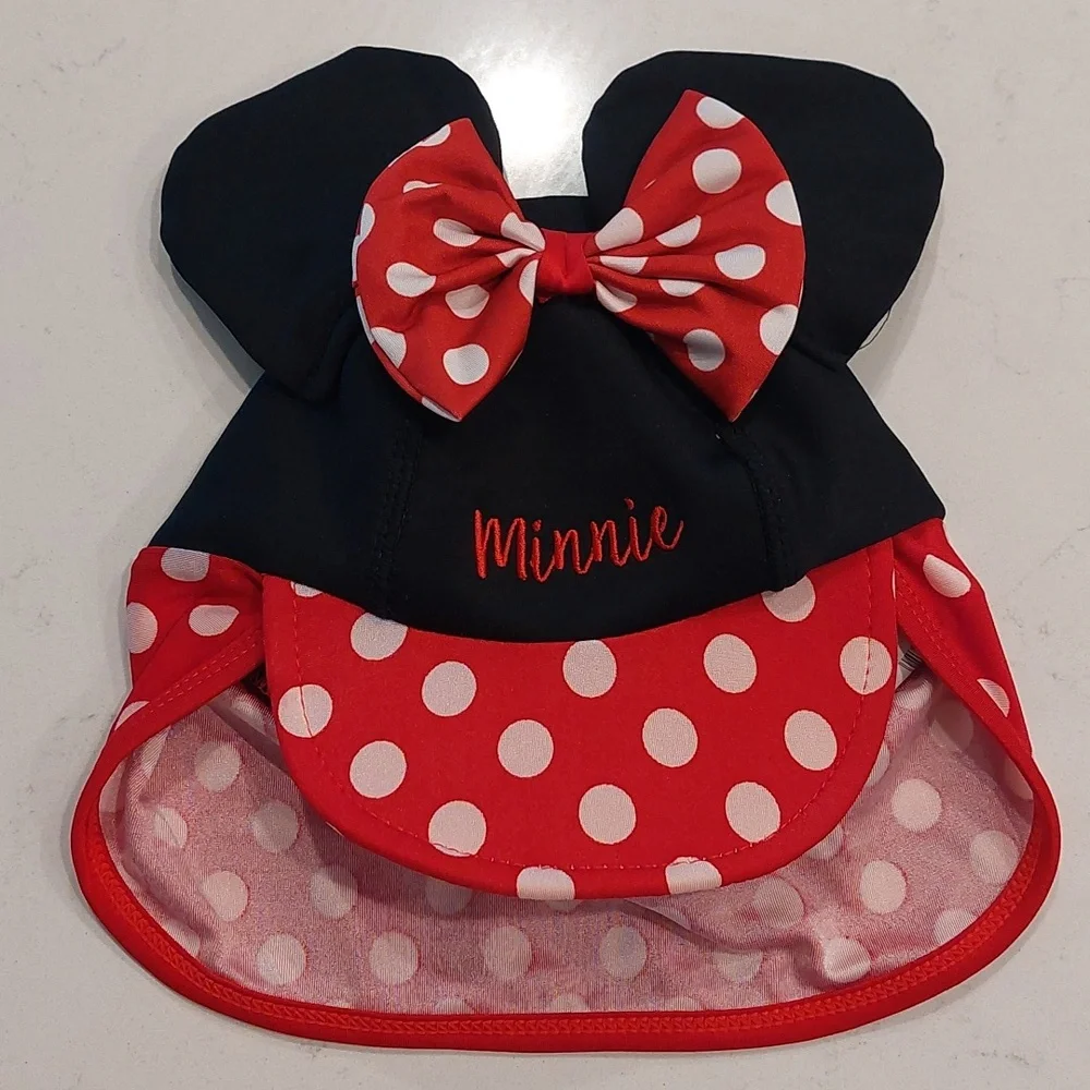 DISNEY MINNIE MOUSE Polka Dot Kids Sun Visor Cap NWOT